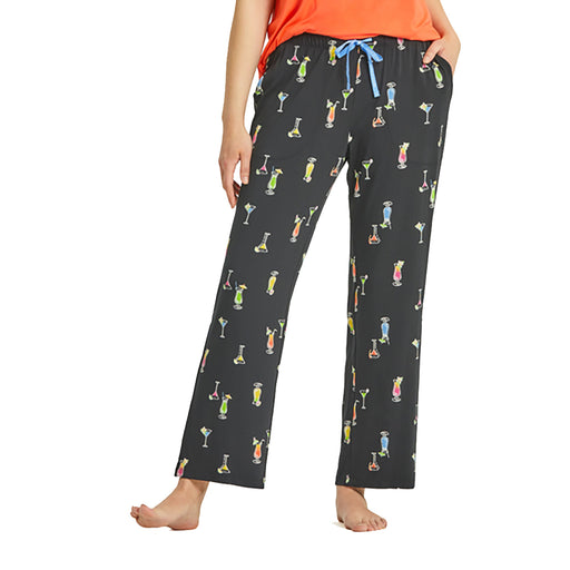 LIfe Is Good Cocktail Pattern Womens Pajama Pant - True Black/XL