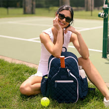 Load image into Gallery viewer, Ame &amp; Lulu Pickleball Time Navy Backpack
 - 4