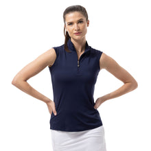 Load image into Gallery viewer, SanSoleil Sunglow SL Mock Neck Womens Polo - Ink/XL
 - 1