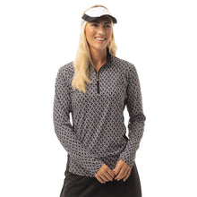 Load image into Gallery viewer, SanSoleil SolCool LS Print Mock Wmns Pullover - Black/XL
 - 1