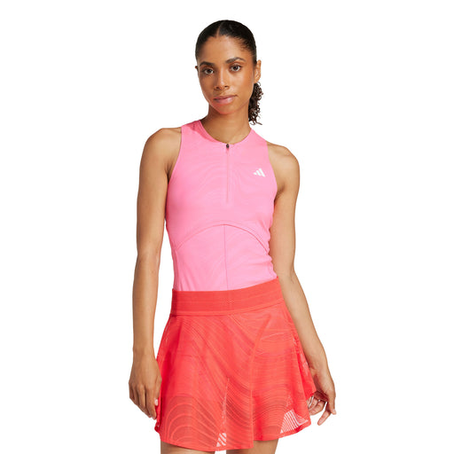 Adidas Onesie and Skirt Womens Tennis Dress - Lucid Pink/Red/M