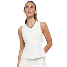 Load image into Gallery viewer, Lija Elite Victory Womens Tennis Tank - White/Black/XL
 - 1