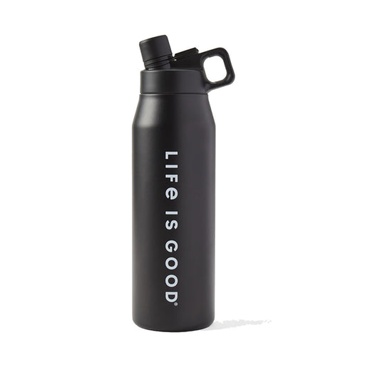 Life Is Good Tonal Wordmark 32oz Water Bottle - Black