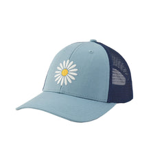 Load image into Gallery viewer, Life is Good Clean Daisy Unisex Trucker Hat - Smoky Blue/One Size
 - 1