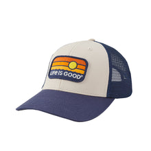 Load image into Gallery viewer, Life is Good Clean Sunrise Water Stripe Unisex Hat - Bone/One Size
 - 1