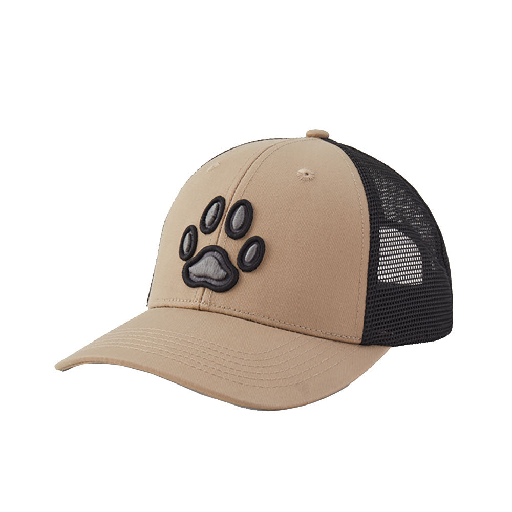 Life is Good Clean Paw Unisex Trucker Cap - Tan/One Size