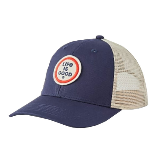 Life is Good Clean LIG Coin Unisex Trucker Cap - Darkest Blue/One Size