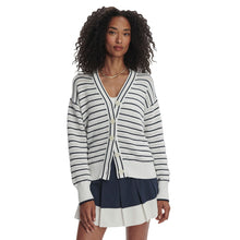 Load image into Gallery viewer, Varley Antonia Relaxed Womens Cardigan - Wht/Blue Nights/L
 - 1