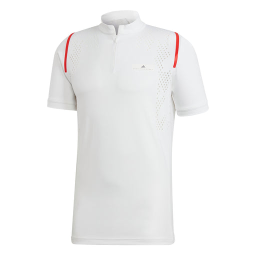 Adidas SMC Zipper White Mens SS Crew Tennis Shirt