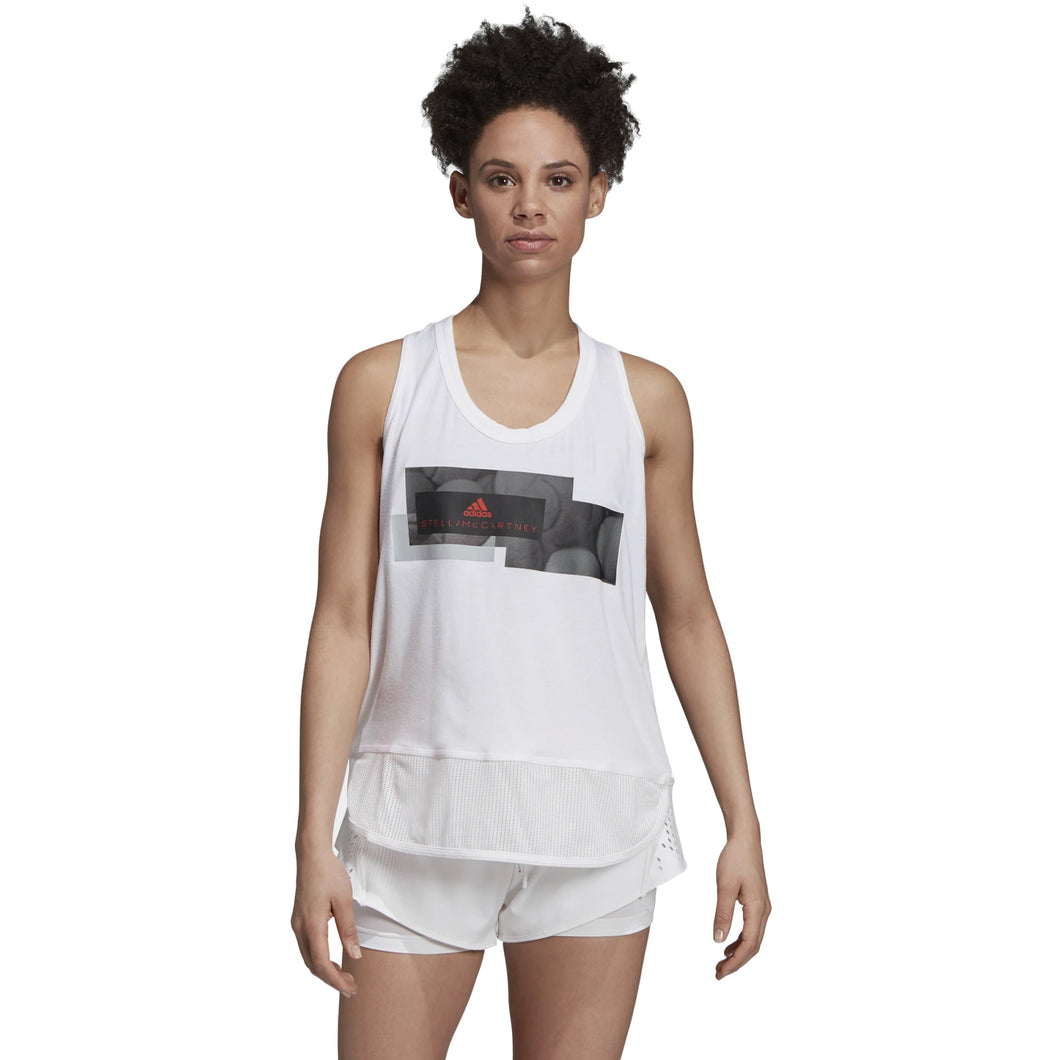 Adidas SMC GFX Womens Tennis Tank Top - White/M