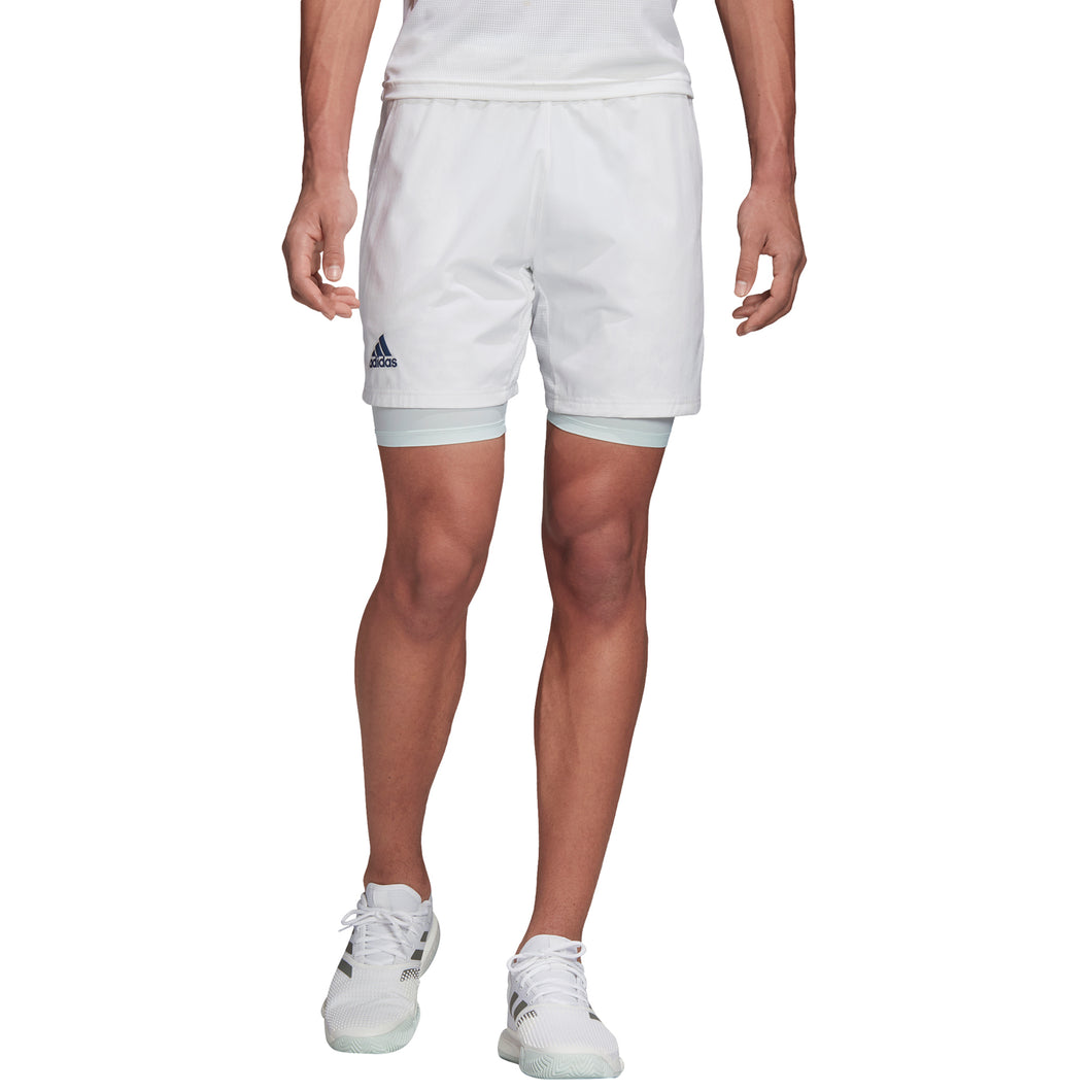 Adidas HEAT.RDY WHT 2 in 1 7in Mens Tennis Shorts