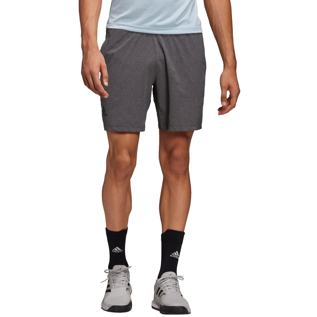 Adidas Ergo Melange 9in Gray Mens Tennis Shorts