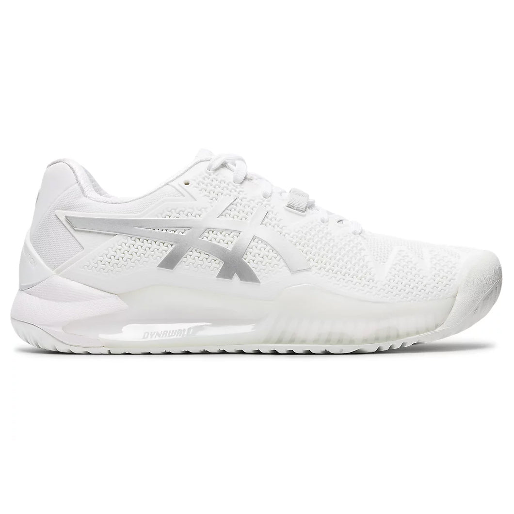 Asics Gel-Resolution 8 Womens Tennis Shoes - 12.0/WHITE/SLVR 100/B Medium