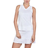 Sofibella Alignment Full Back White Womens Tennis Tank