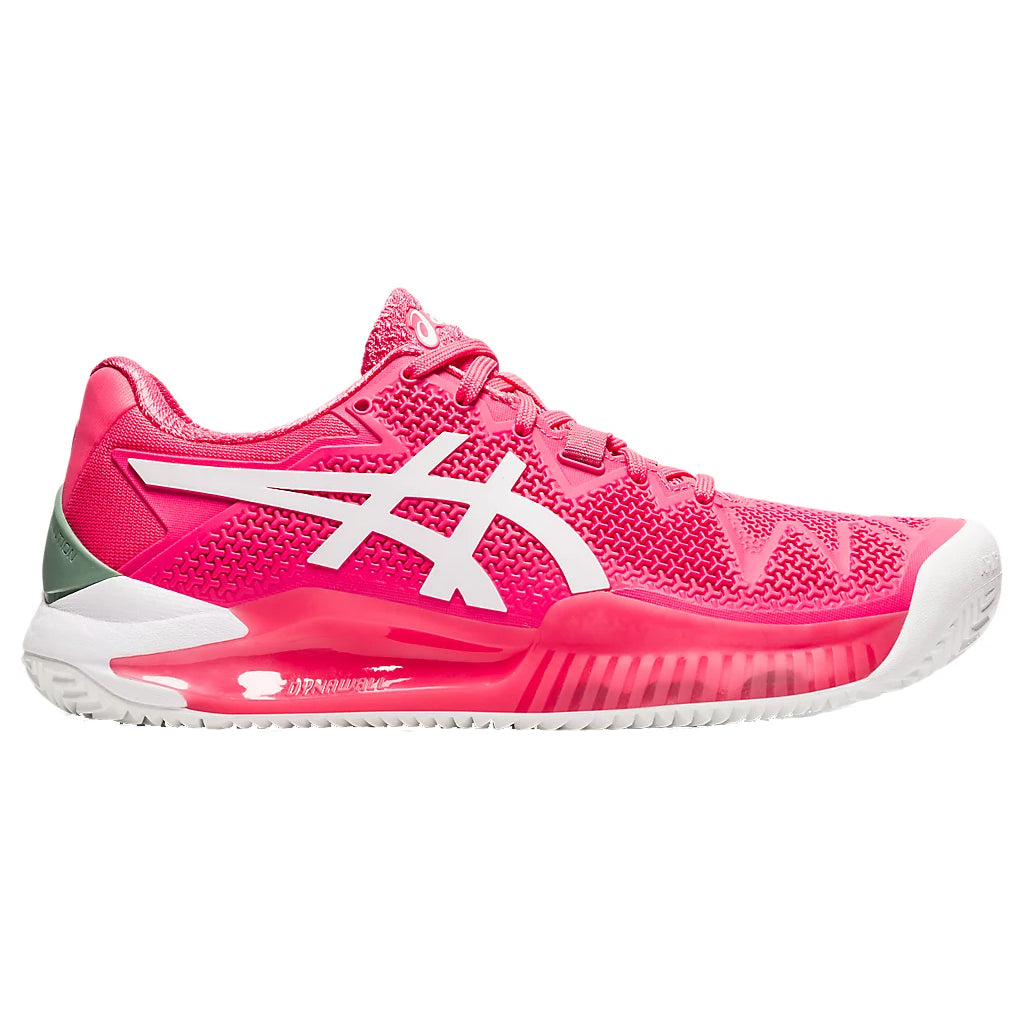 Asics Gel-Resolution 8 Clay Womens Tennis Shoes - 10.0/PINK/CAMEO 702/B Medium