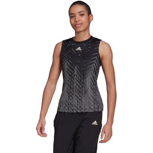 Adidas PB Printed Match Carbon Womens Tennis Tank - CARBON 099/L