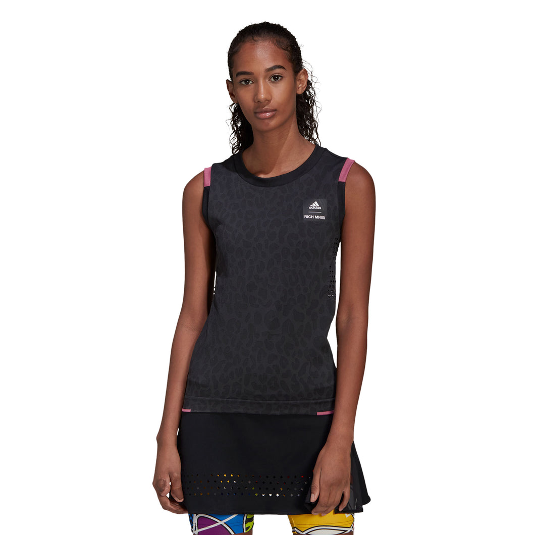 Adidas Premium PK Black Womens Tennis Tank Top - BLACK 001/L