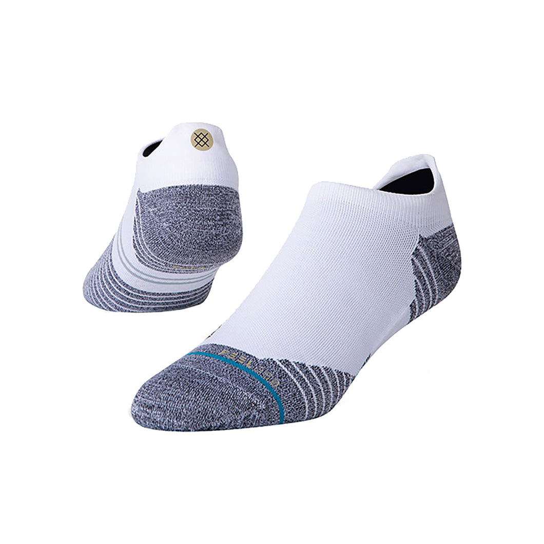 Stance Run Light Tab ST Unisex No Show Socks - White/L