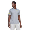 Adidas Club 3 Stripes Halo Silver Mens Tennis Polo