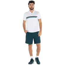 Load image into Gallery viewer, K-Swiss Stripe Evergreen Mens Tennis Henley - EVERGREEN 305/XL
 - 1